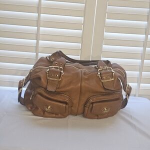 Michael Kors Brown Soft Pebble Leather Hobo Tote Bag